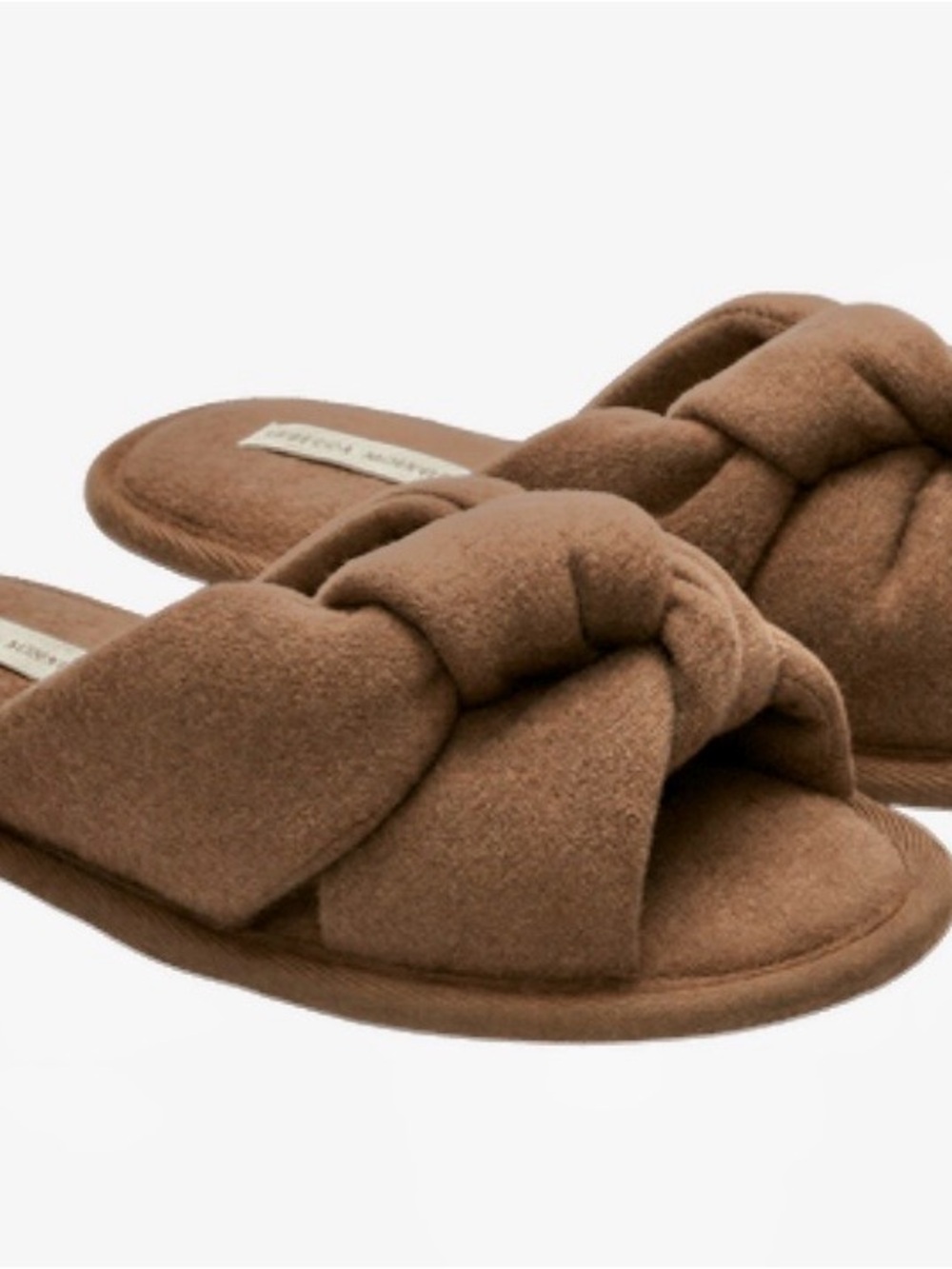 REBECCA MINKOFF Knotted Slide Slippers in Brown (L) 9-10 - Picture 3 of 9